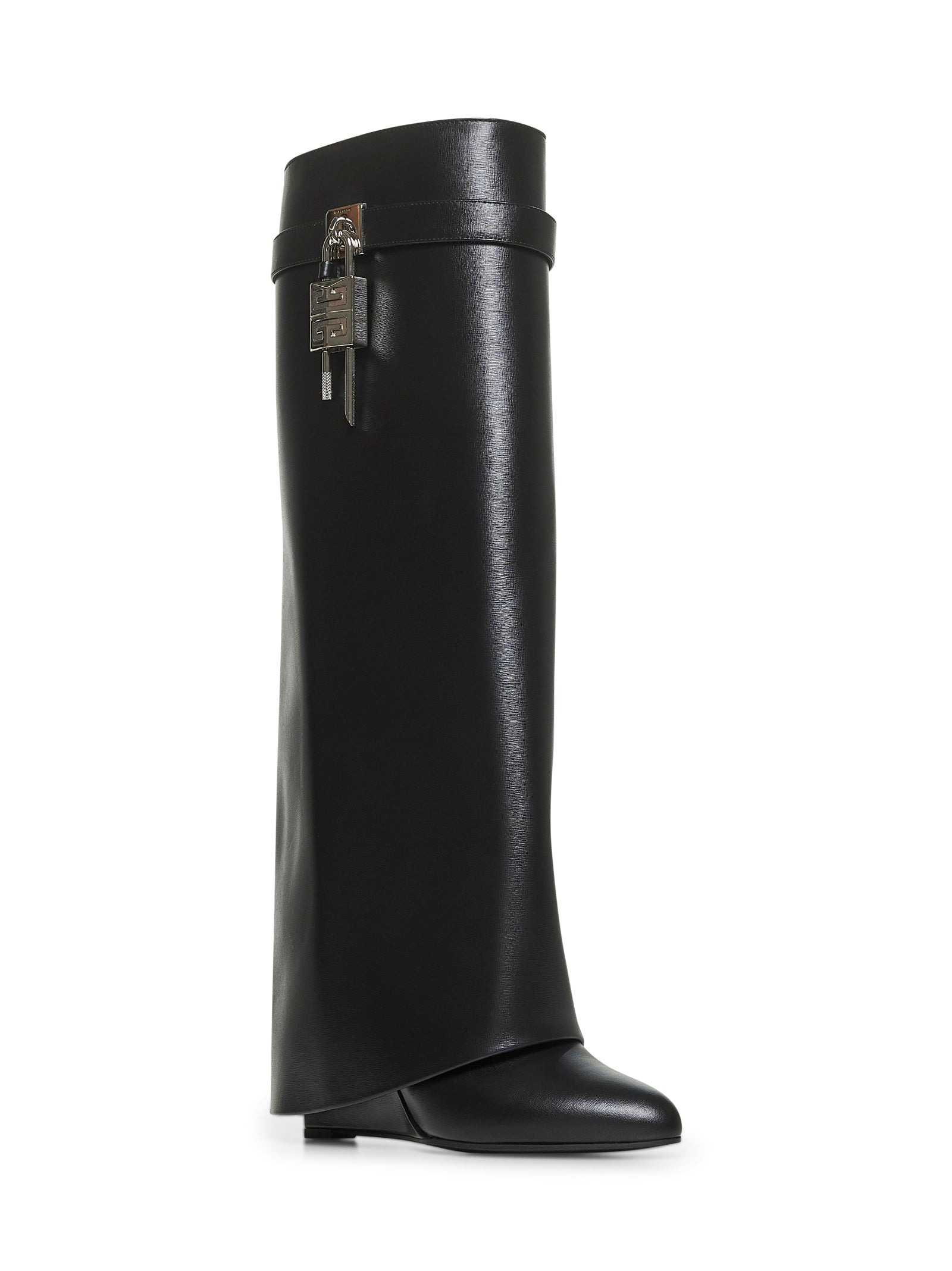 Black leather Shark Lock boots - 2