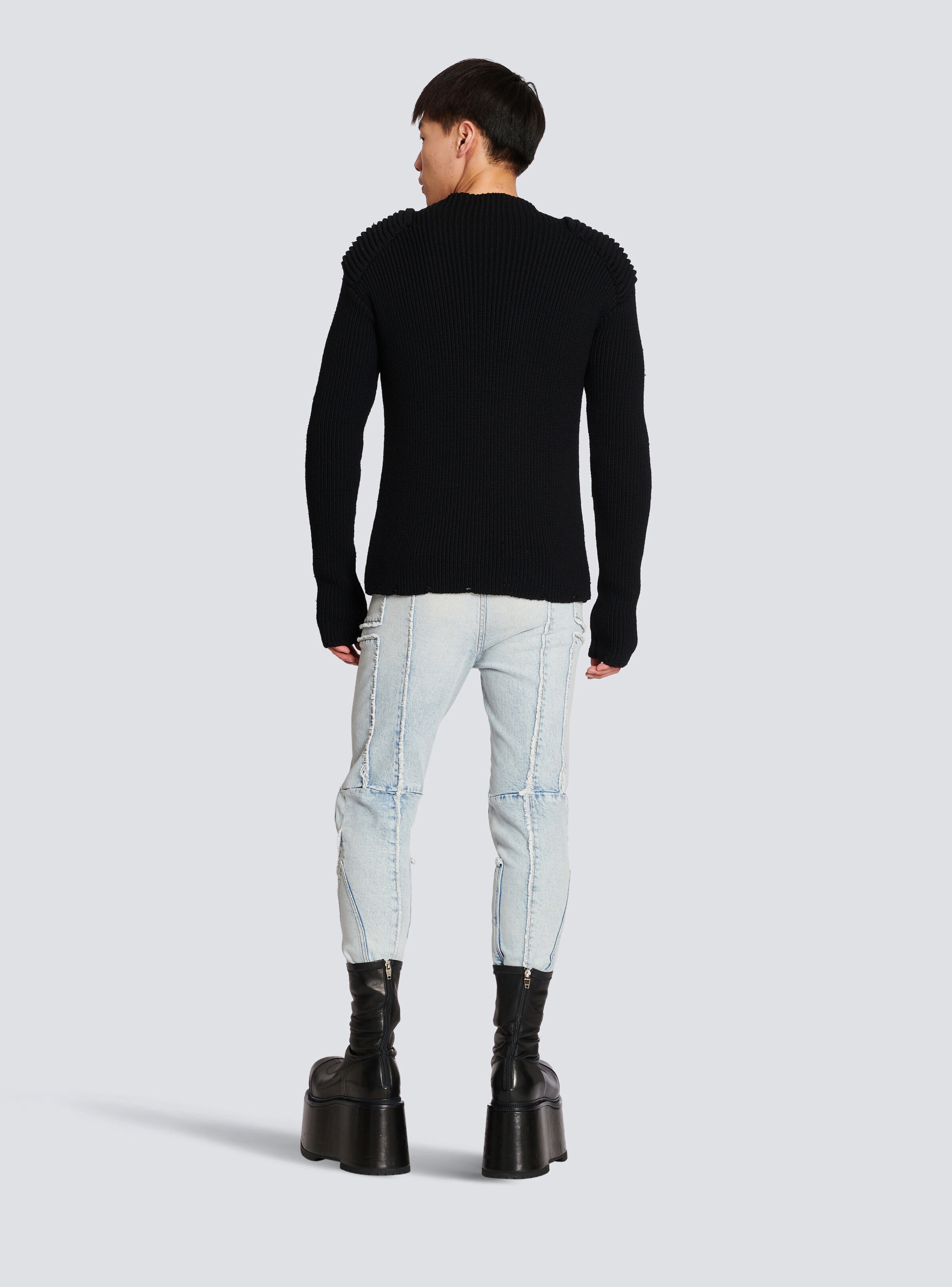 Wool jumper with Balmain logo - 5