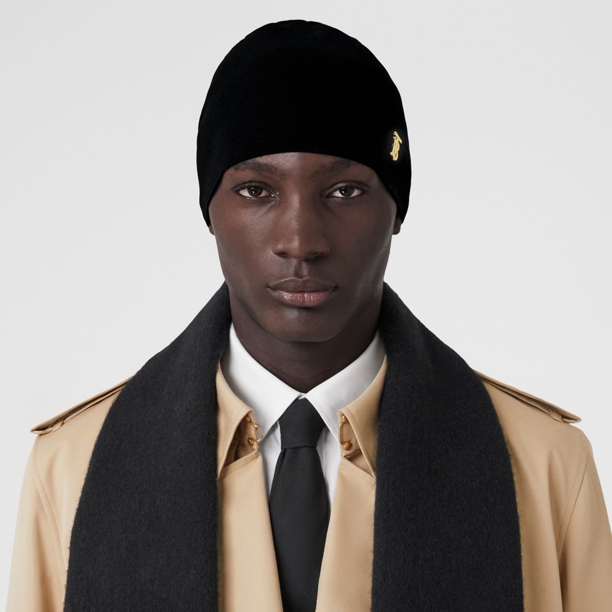 Reversible Monogram Motif Wool Cashmere Beanie - 4