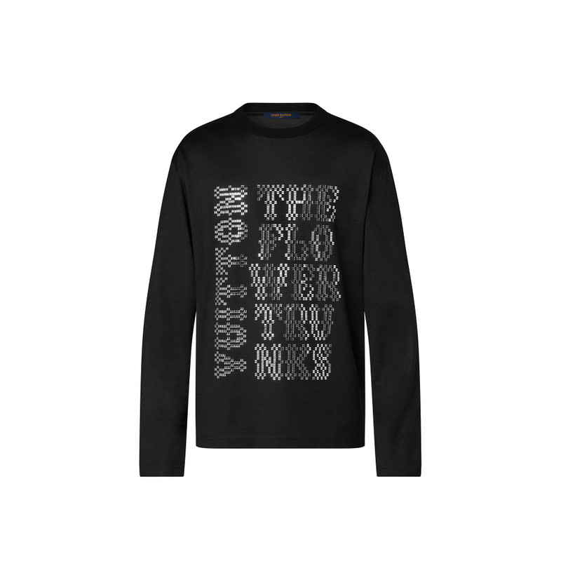 Embellished Long-Sleeved Wool T-Shirt 1