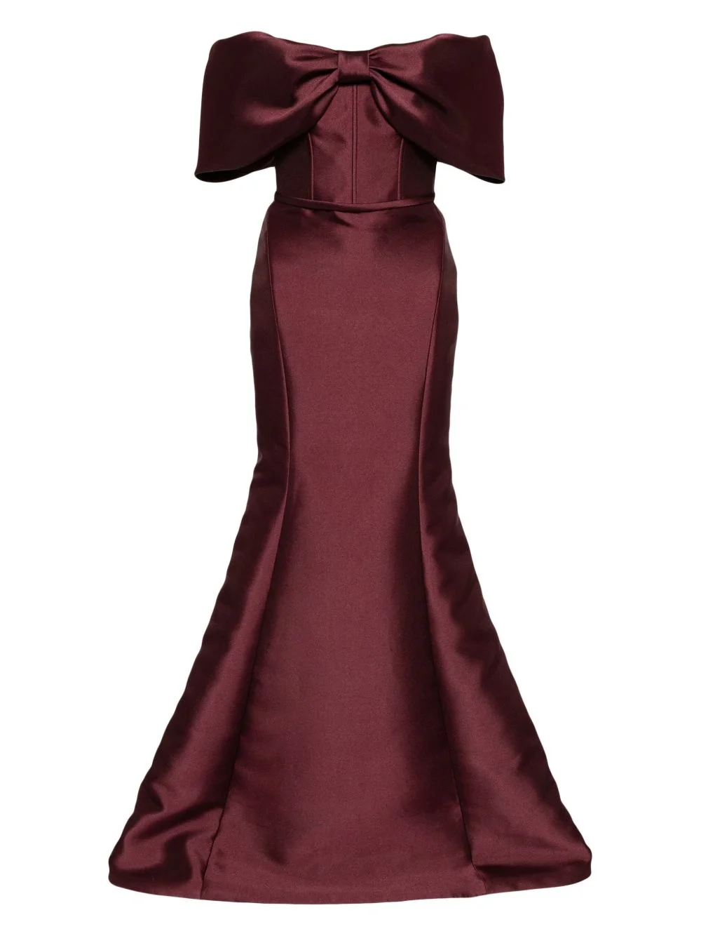 off-shoulder bow gown - 1