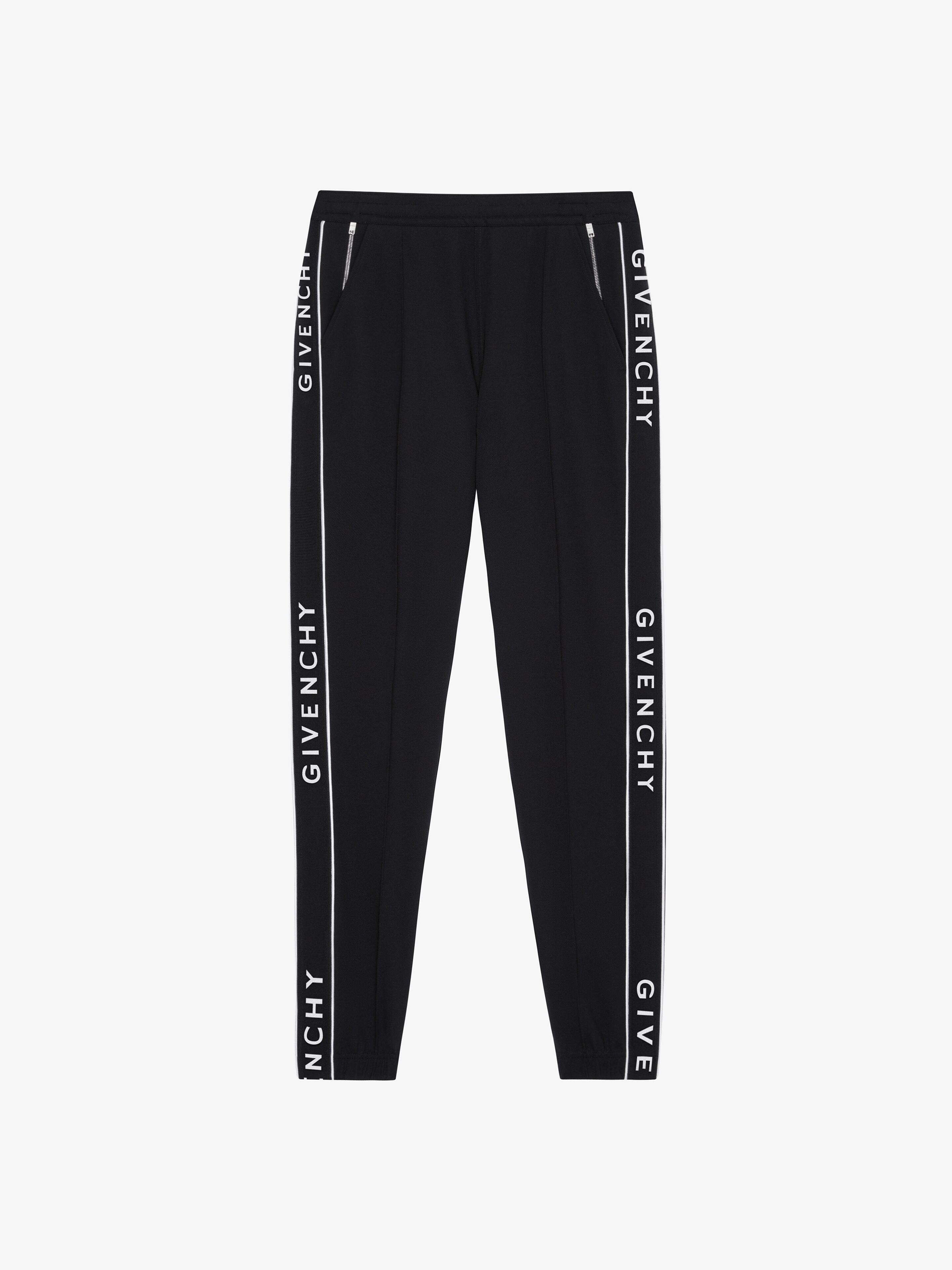 SLIM-FIT JOGGER PANTS IN JERSEY WITH GIVENCHY BANDS - 1