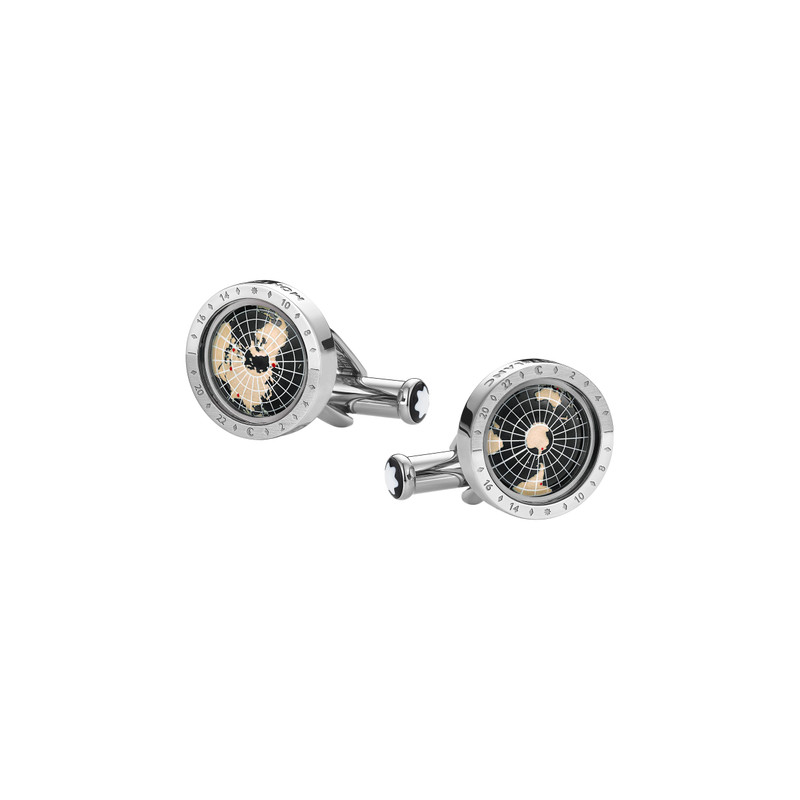 Montblanc 1858 Geosphere Cufflinks Black 1