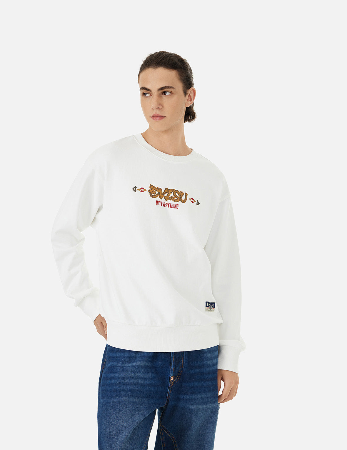 WHEEL OF WISDOM AND KAMON PRINT RELAX FIT SWEATSHIRT - 6