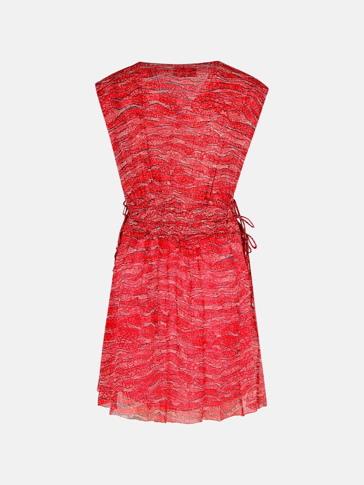'ANAWA' RED VISCOSE DRESS - 3