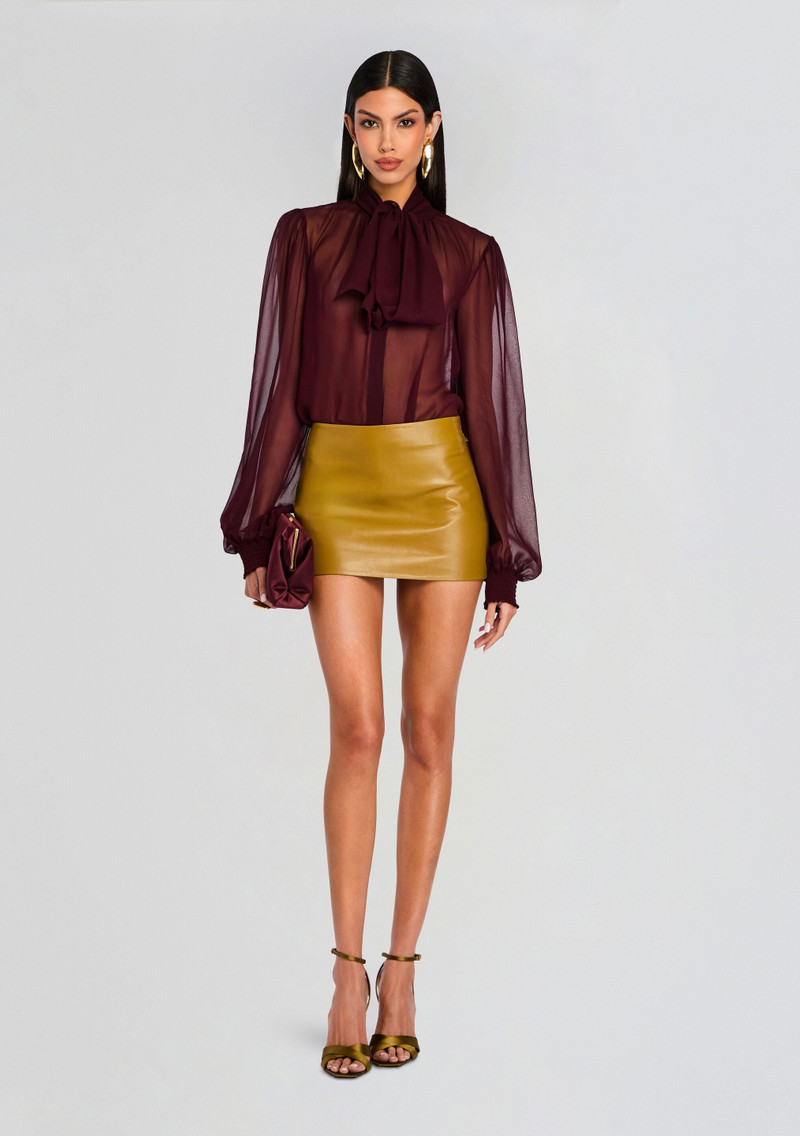 RETROFÊTE HASLI SILK CHIFFON TOP outlook