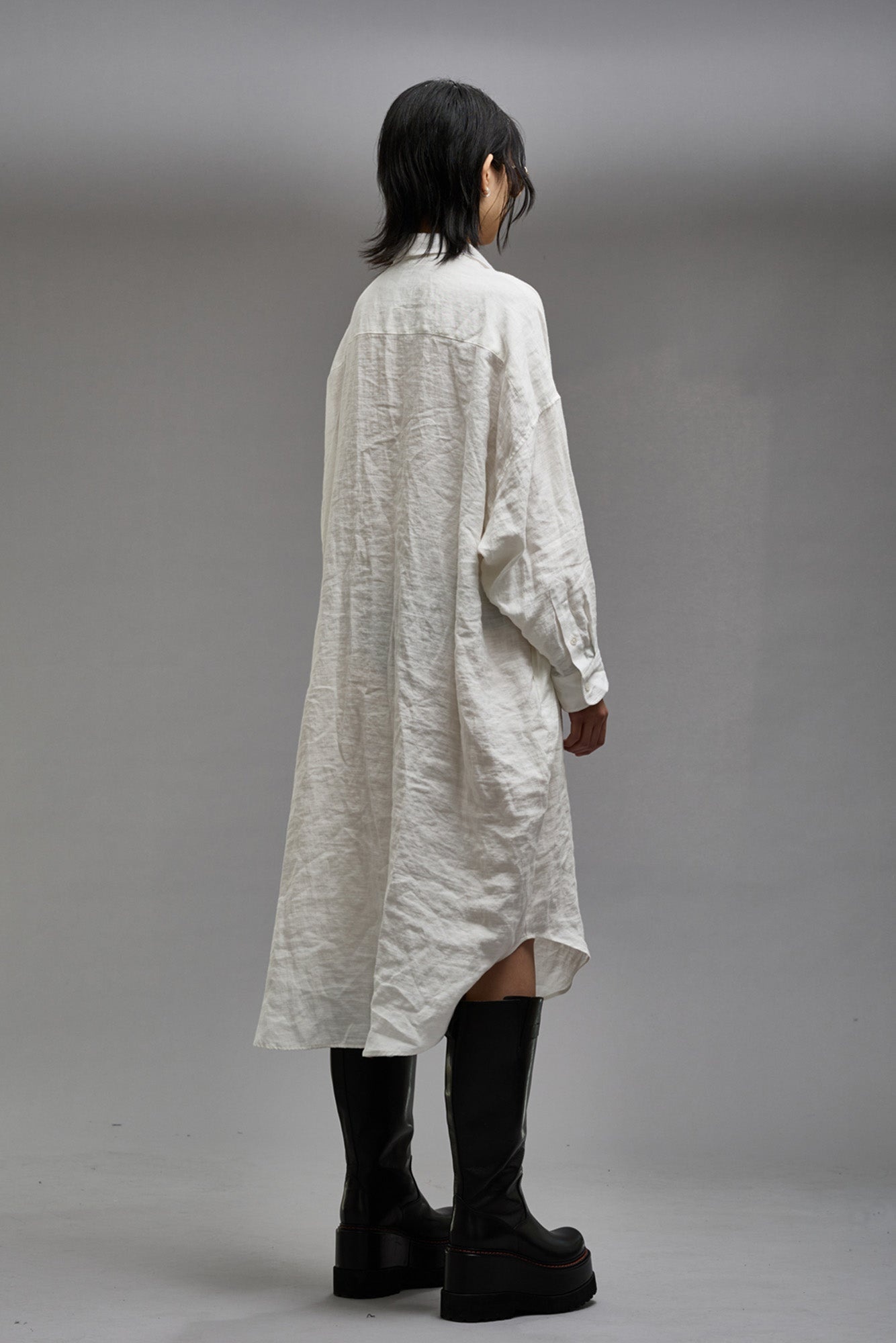 JUMBO SHIRTDRESS - WHITE - 4