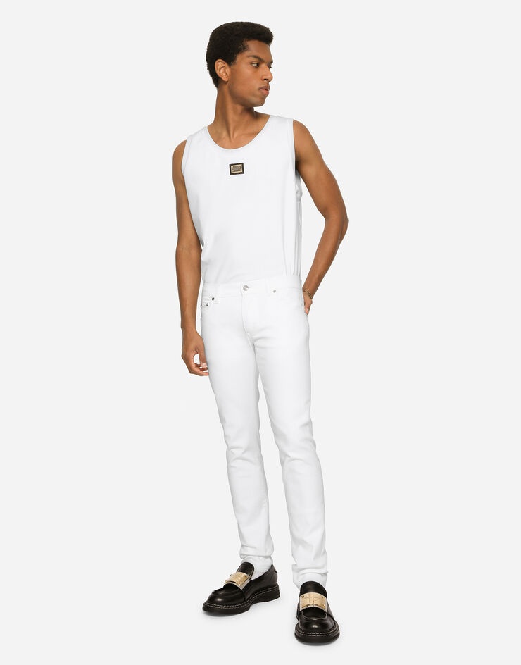 White skinny stretch jeans - 1