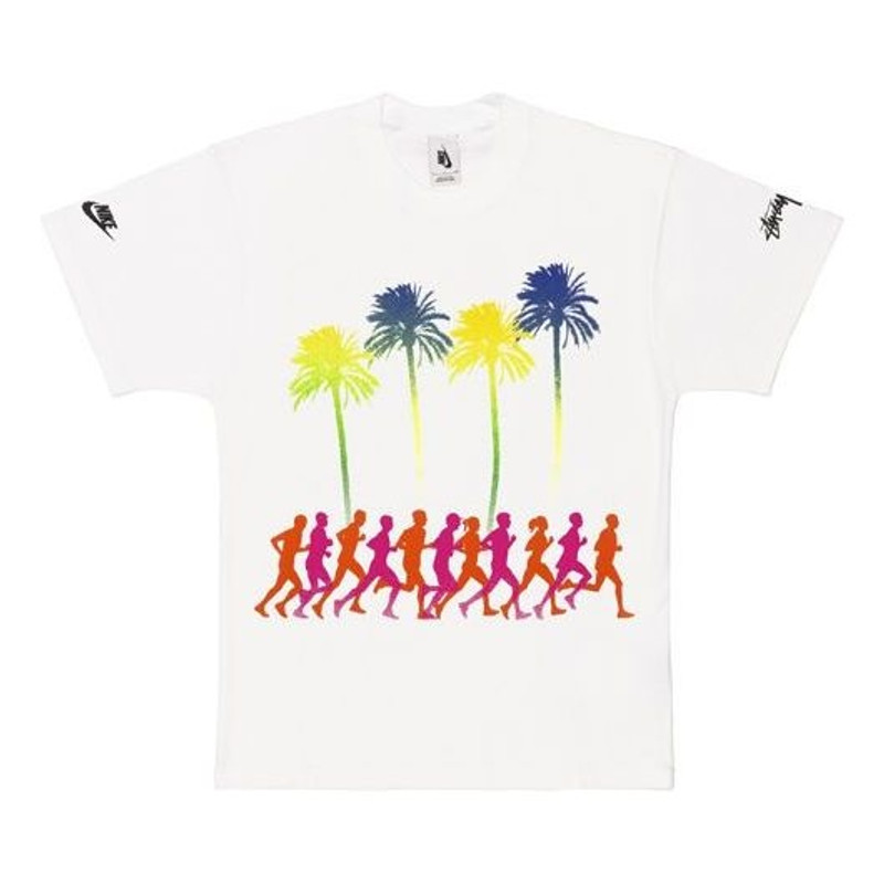 Nike x stussy Crossover Printing Beach Short Sleeve White CU9259-100 - 1