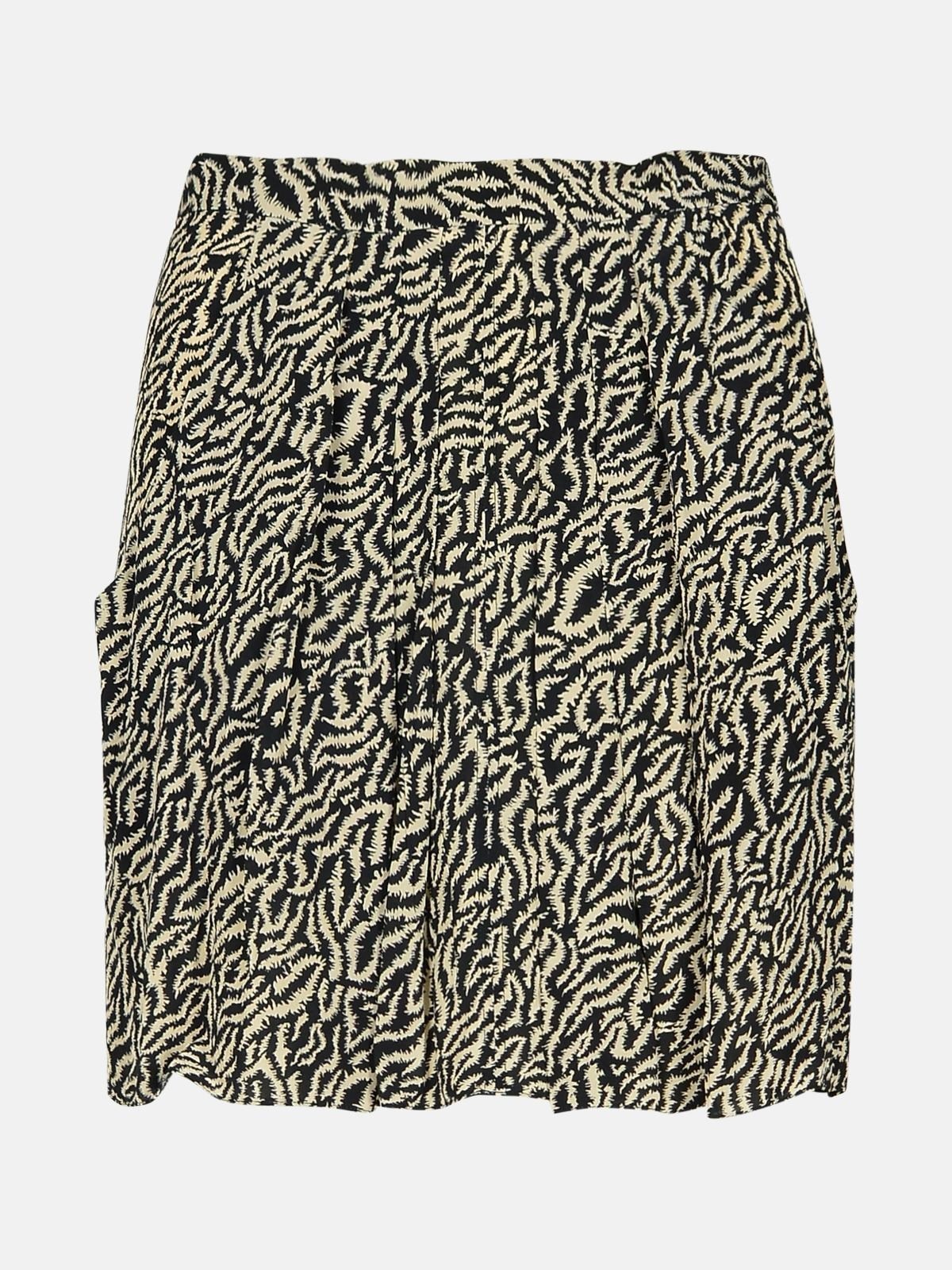 'VIOLAINE' TWO-TONE VISCOSE MINISKIRT - 1