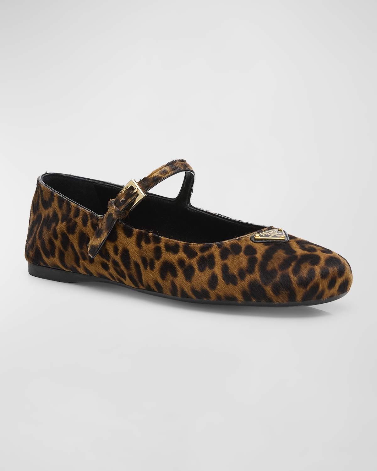Leopard Mary Jane Ballerina Flats - 2
