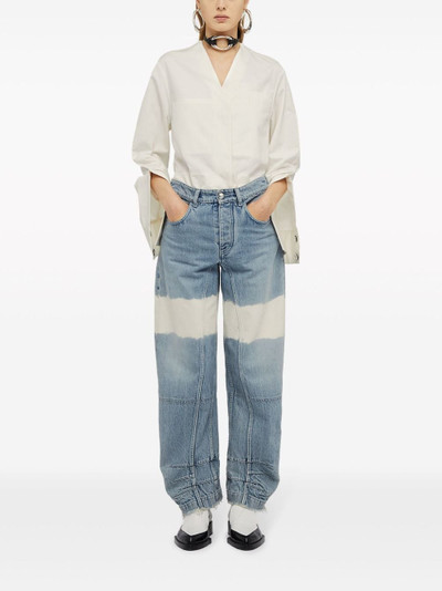 Jil Sander high-waist colour-block jeans outlook