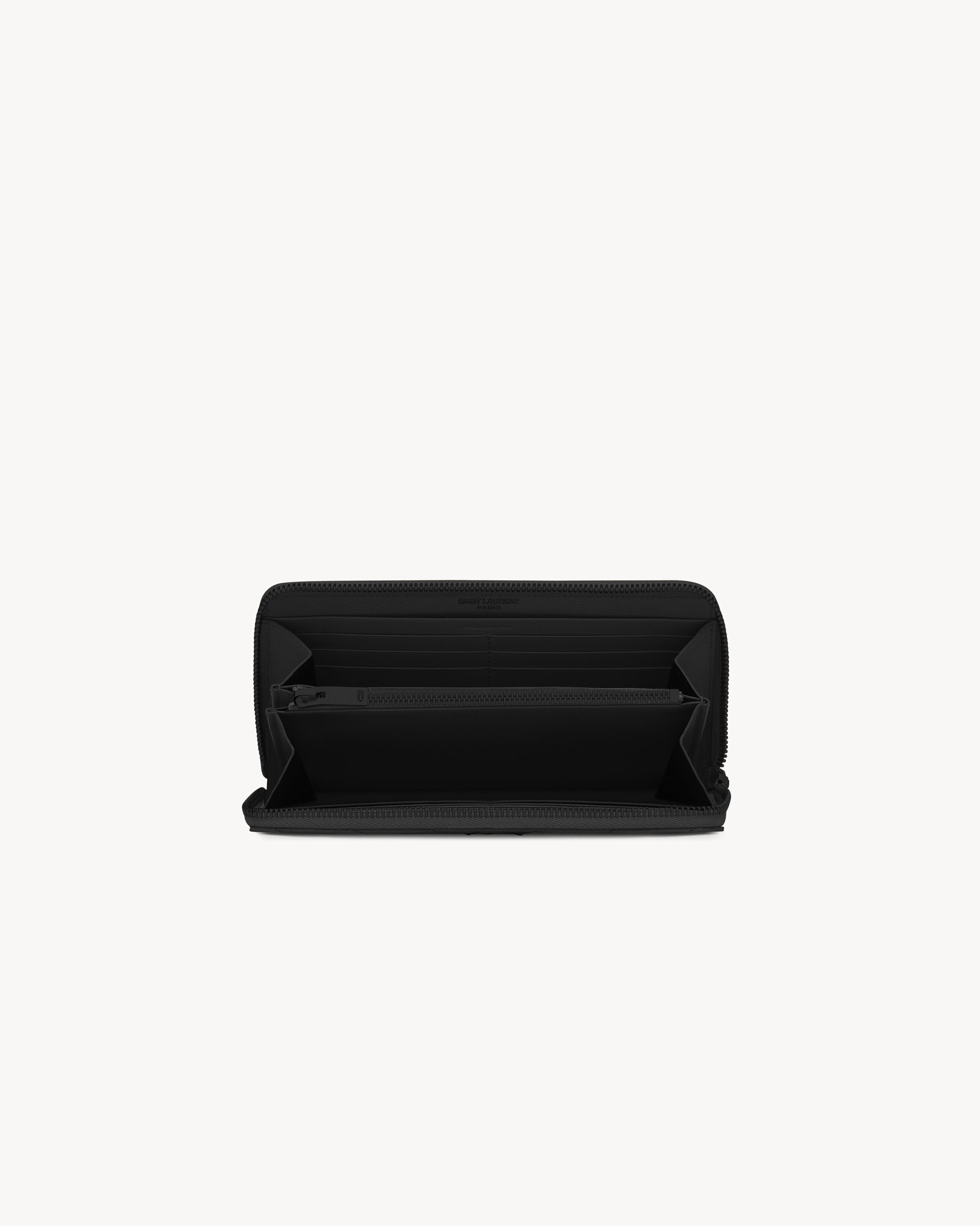 CASSANDRE MATELASSÉ ZIP AROUND WALLET IN GRAIN DE POUDRE LEATHER - 4