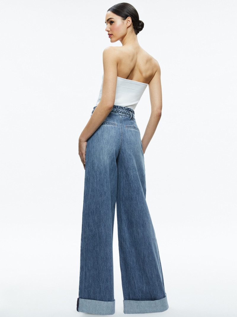 Alice + Olivia HARRIET WIDE LEG HIGH RISE PAPERBAG JEAN outlook