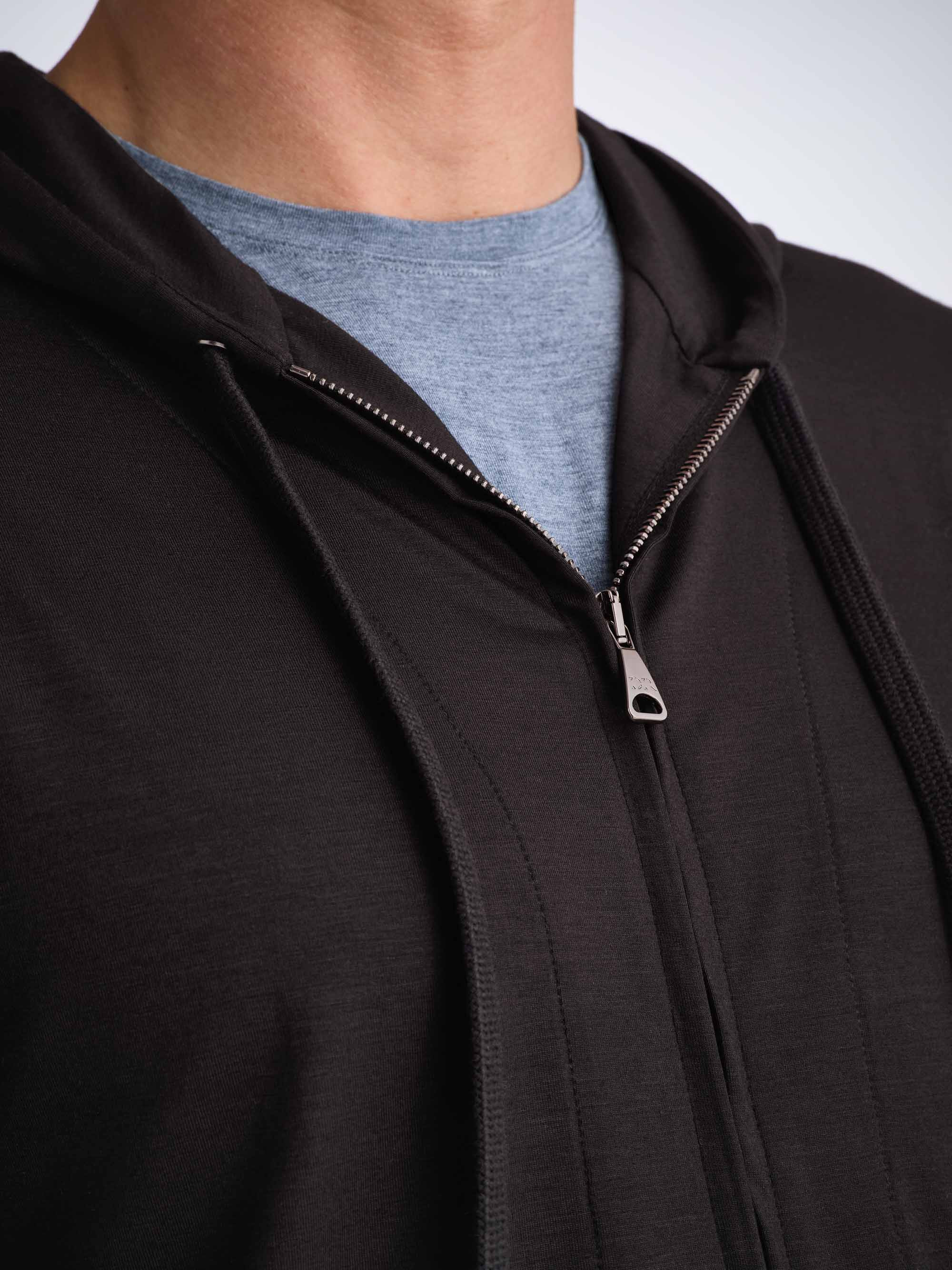 Men's Hoodie Basel Micro Modal Stretch Black - 6