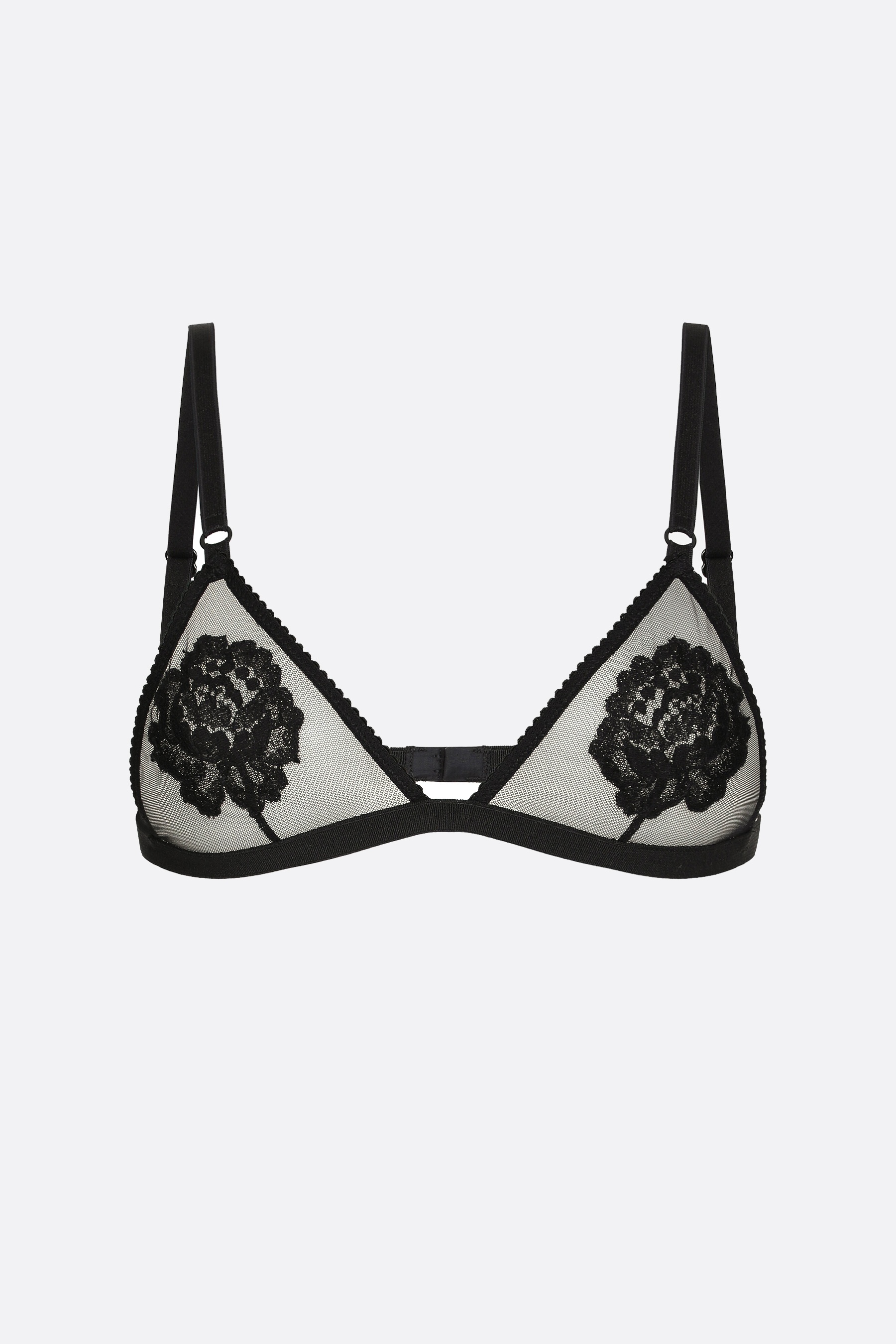 ブラジャー DOLCE & GABBANA EMBROIDERED MESH BRA Dolce & Gabbana Floral-embroidered Mesh Bra In Black | ModeSens