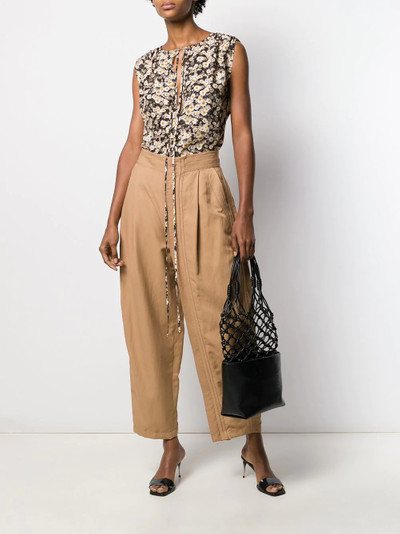 Stella McCartney zipped-layer wide leg trousers outlook