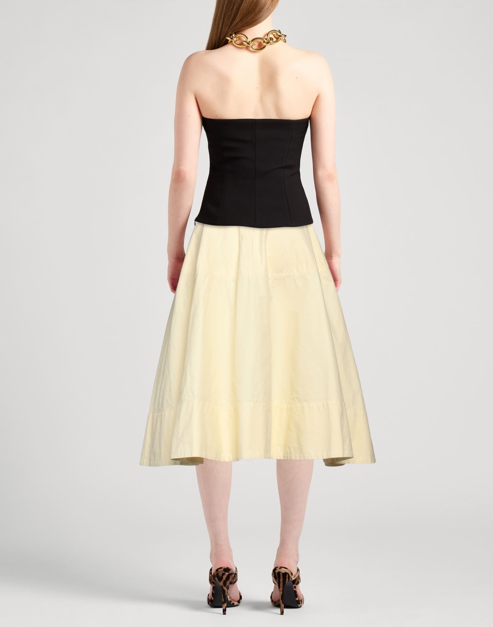 ワンピース BOTTEGA VENETA Women Mid Skirts 773158VA5Y0 9206 YELLOW Bottega Veneta Women's Leather Fringe Midi Skirt In Purple