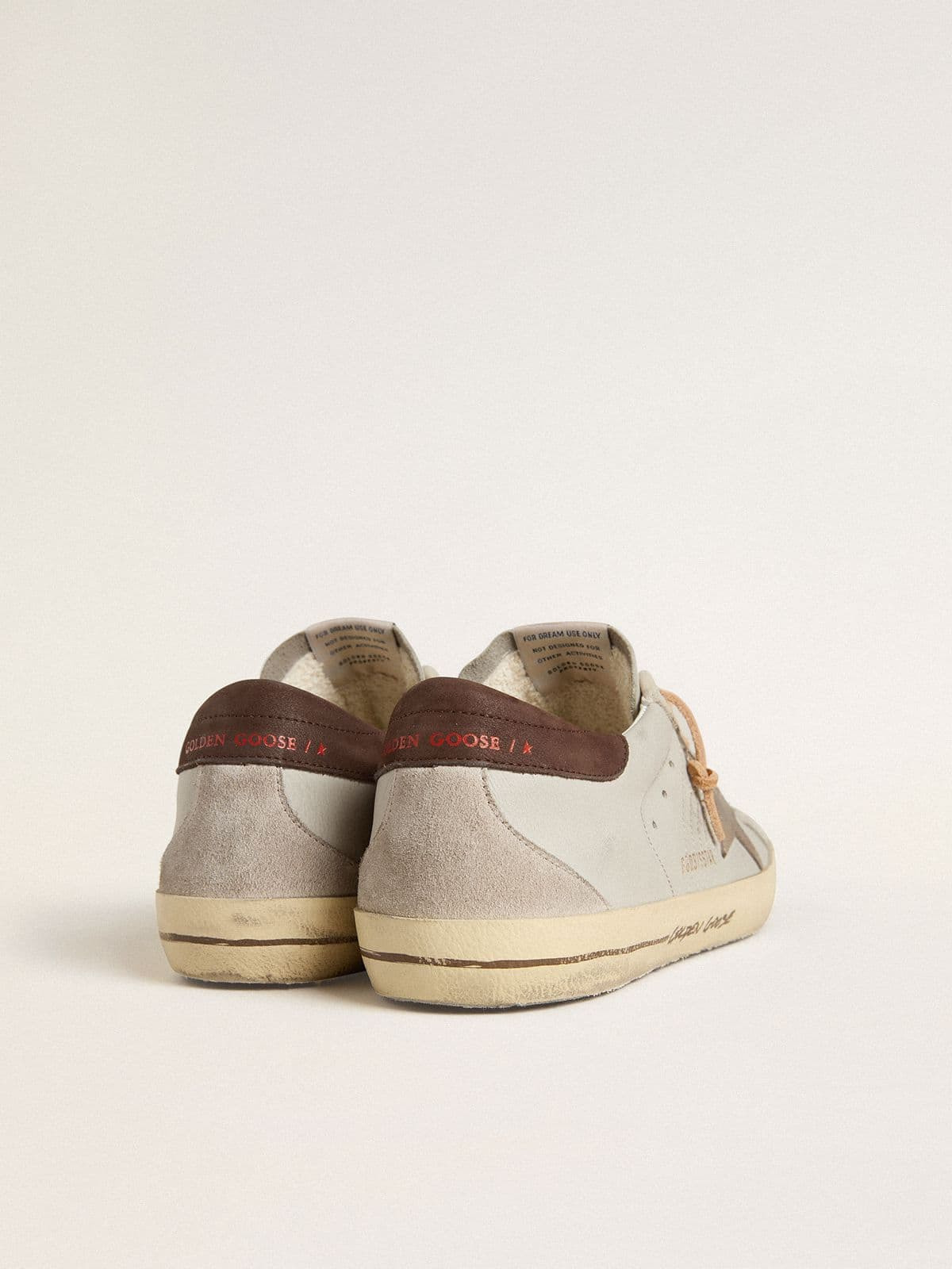 Men's Super-Star with tobacco-colored croc-print leather star and black leather heel tab - 4