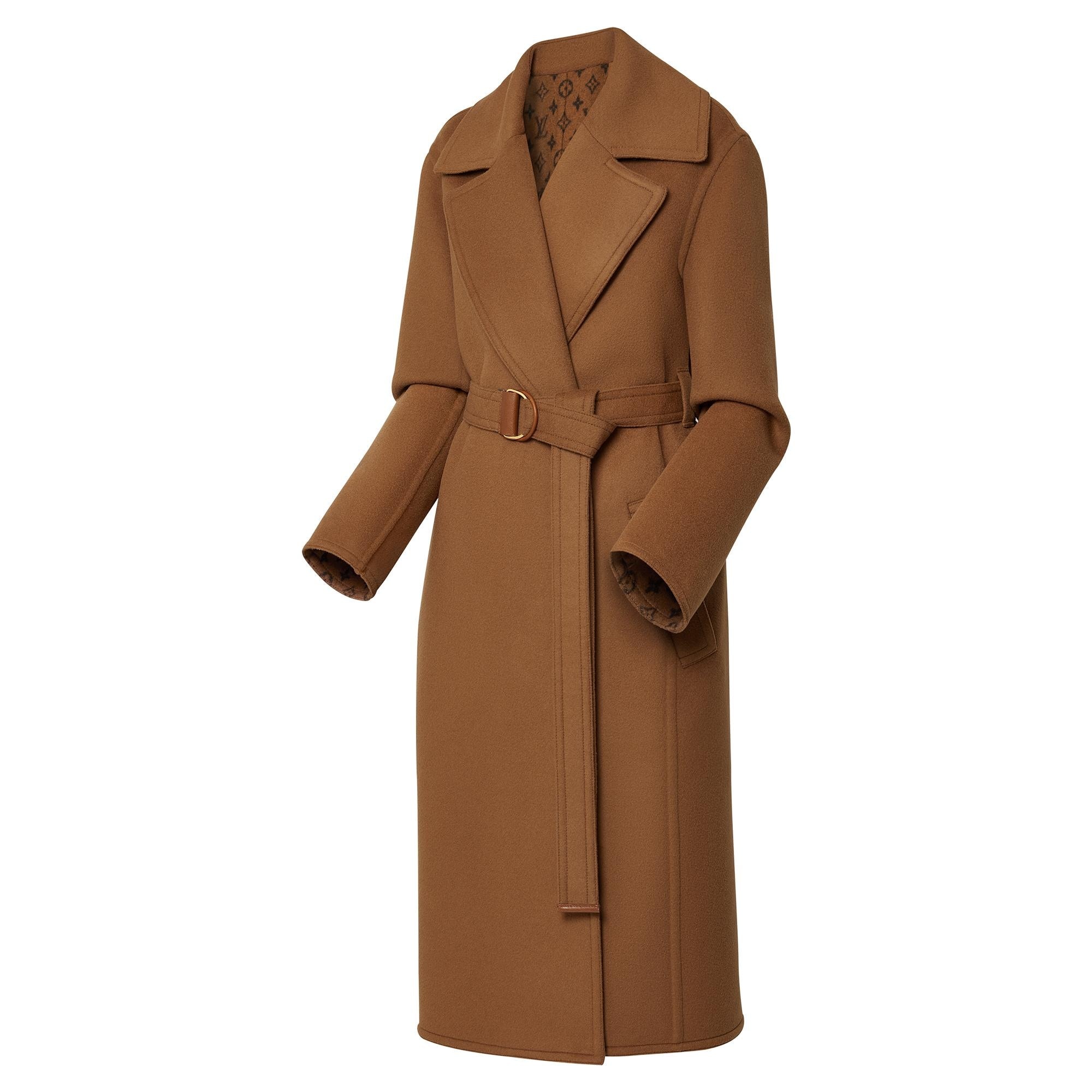 Double Face Long Wrap Coat - 2