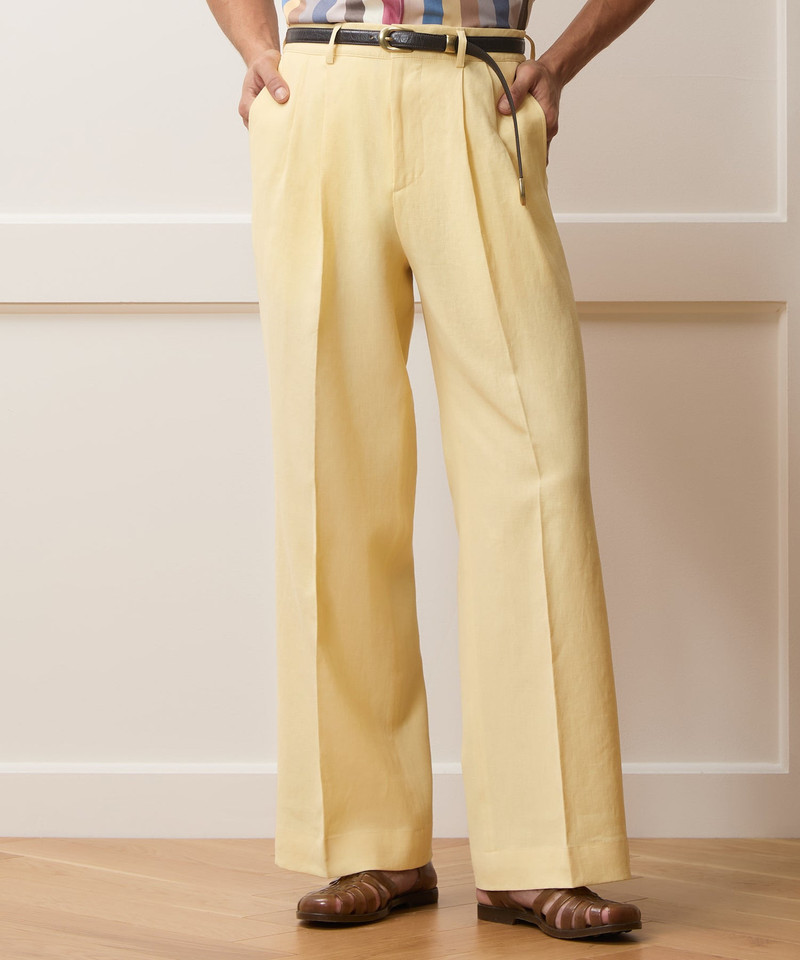 TODD SNYDER Italian Sueded Linen Gaucho Pant outlook