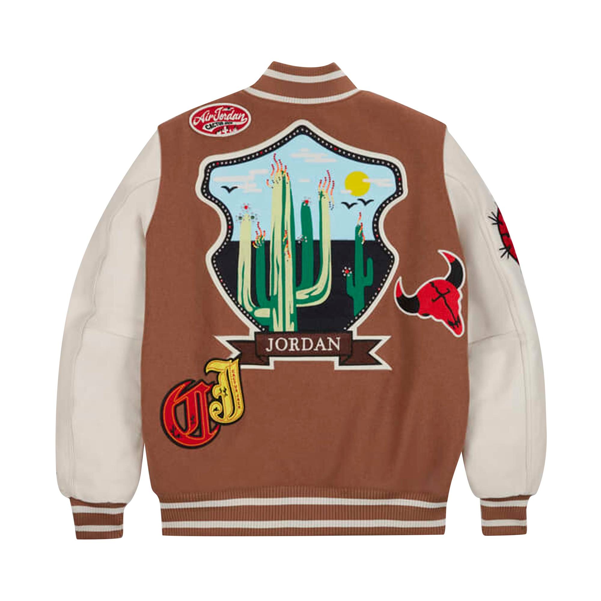 Air Jordan x Travis Scott Varsity Jacket 'Antique Brown' - 2