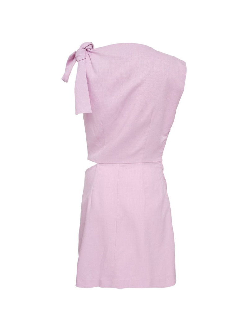 MSGM tie detail cut-out mini dress outlook