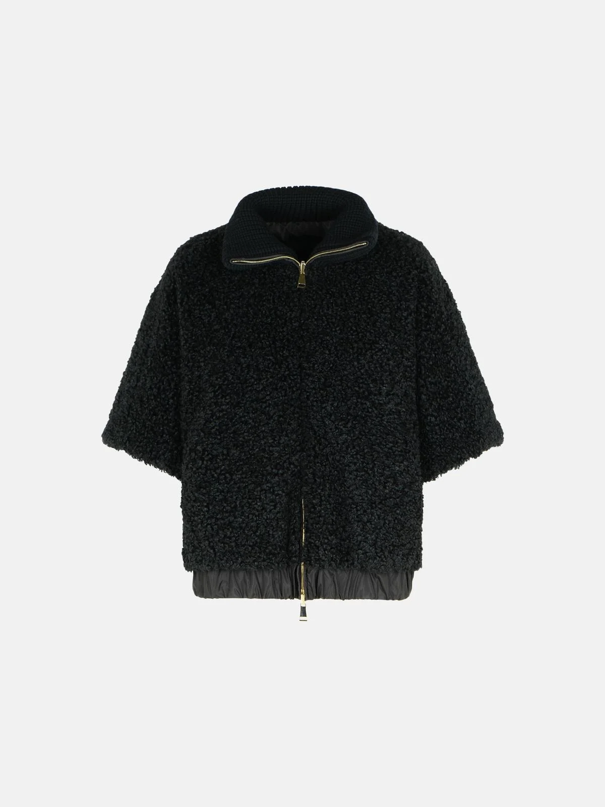 REVERSIBLE HOOD IN BLACK POLYESTER - 1