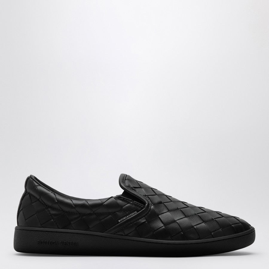 Bottega Veneta Men Sawyer Black Slip-On Sneaker In Intrecciato - 2