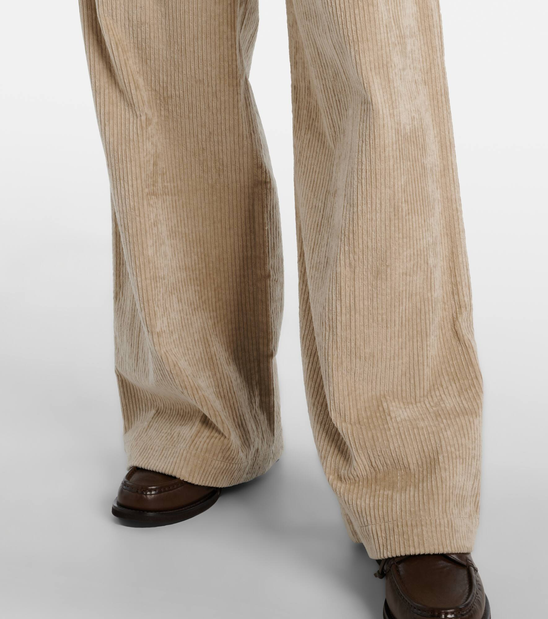 High-rise cotton corduroy wide-leg pants - 5