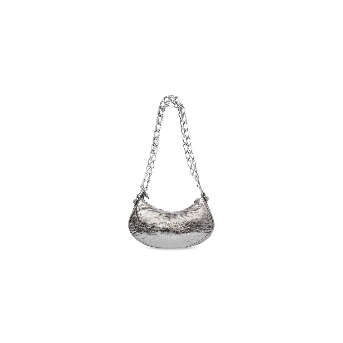 le cagole xs shoulder bag with chain metallized - 4
