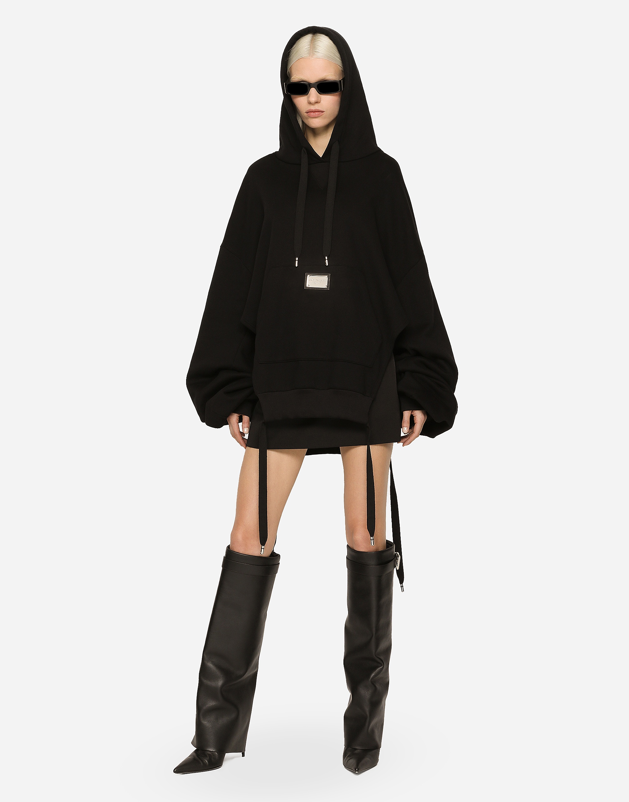 Jersey hoodie with Dolce&Gabbana tag - 2