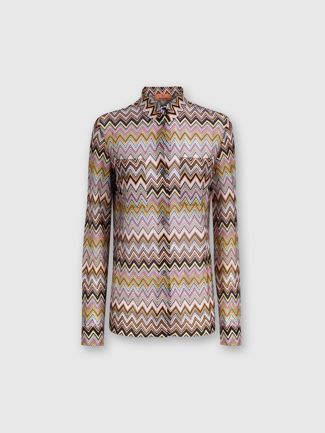 Zig zag viscose knit shirt - 1