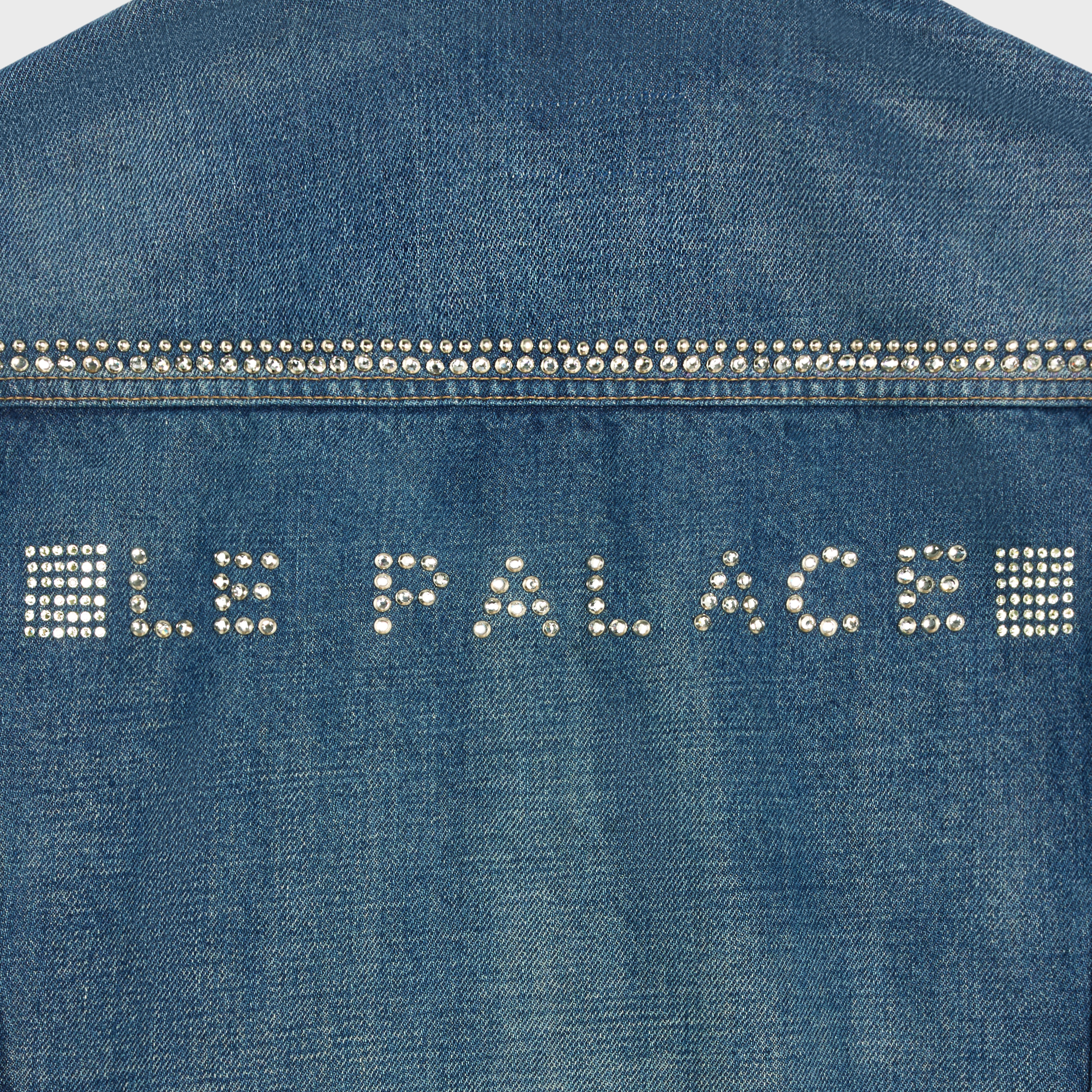 CELINE le palace trucker jacket in dark union wash | REVERSIBLE