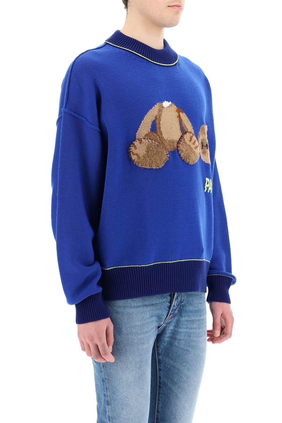 WOOL SWEATER WITH BEAR EMBROIDERY - 3