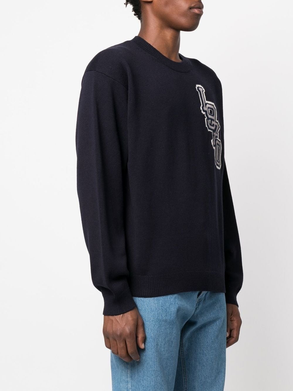 Varsity logo knitted jumper - 4