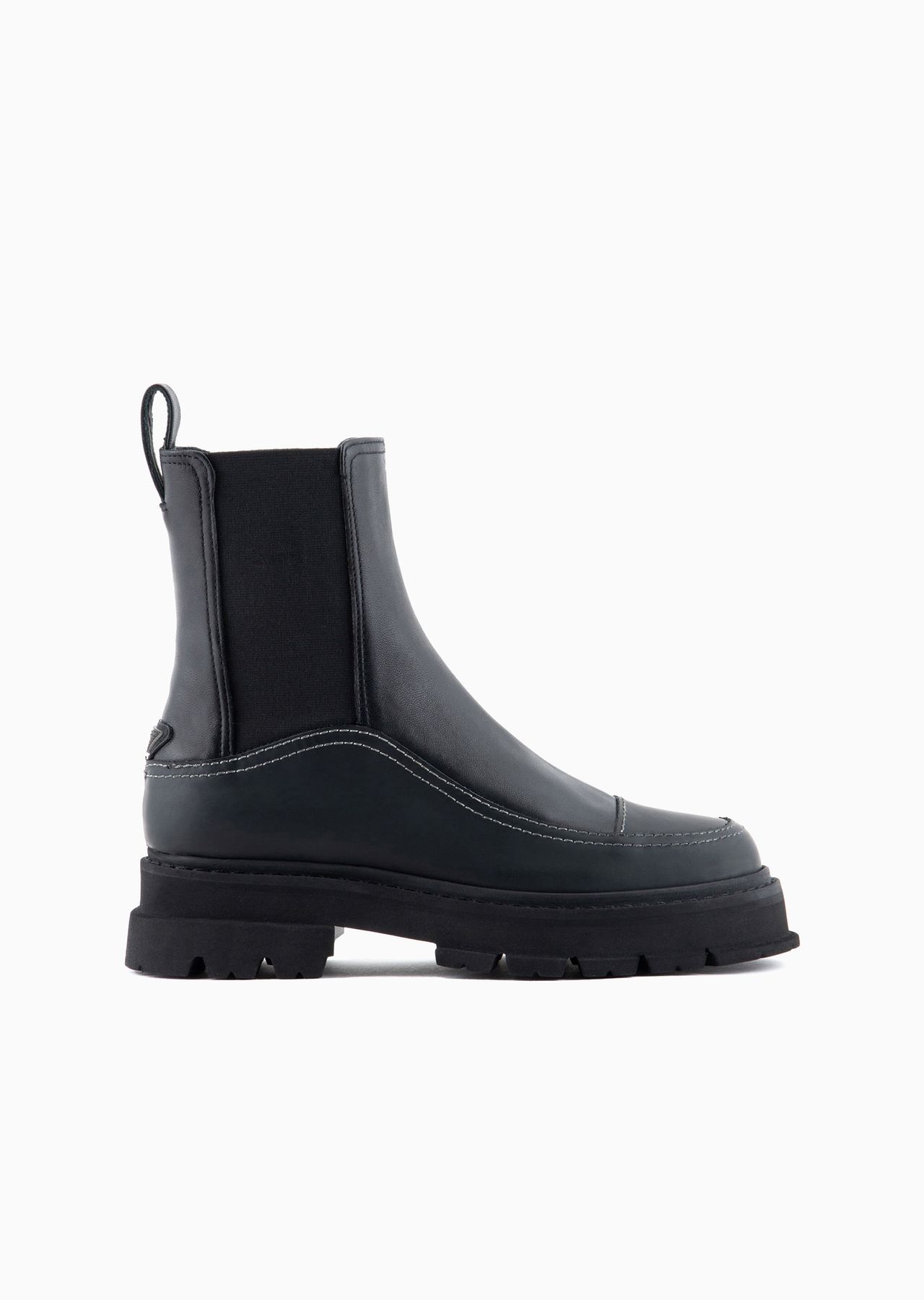 Nappa leather Chelsea boots with rubberised details and chunky sole - 1