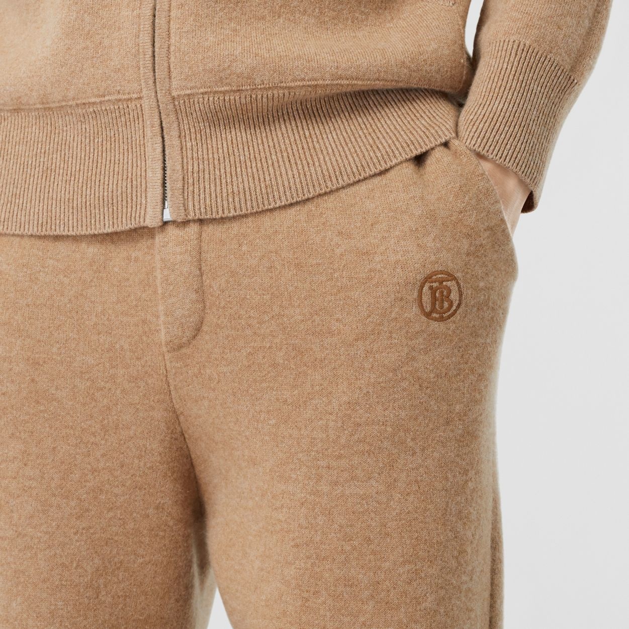 Monogram Motif Cashmere Blend Jogging Pants - 3