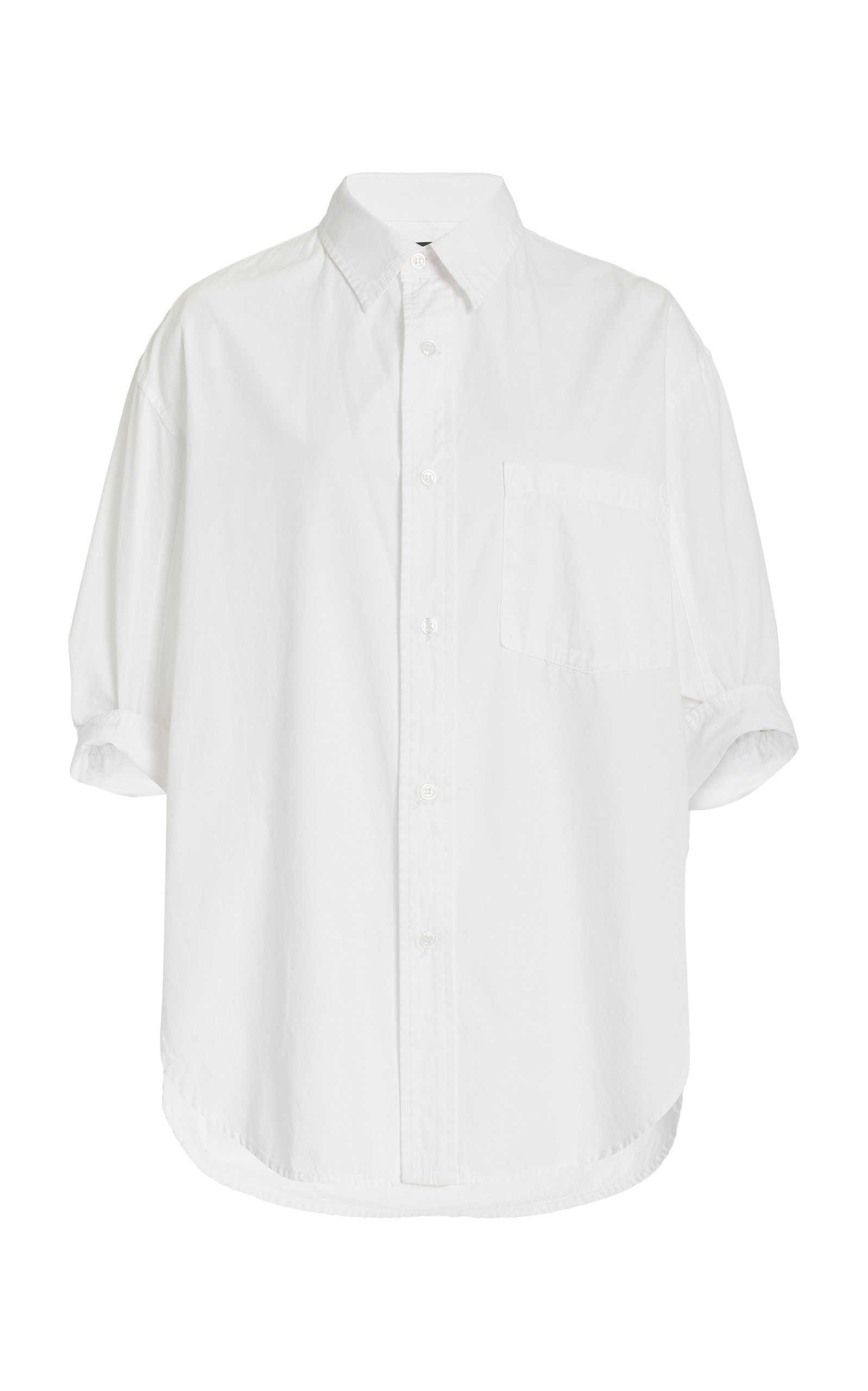 Kayla Oversized Cotton Shirt white - 6