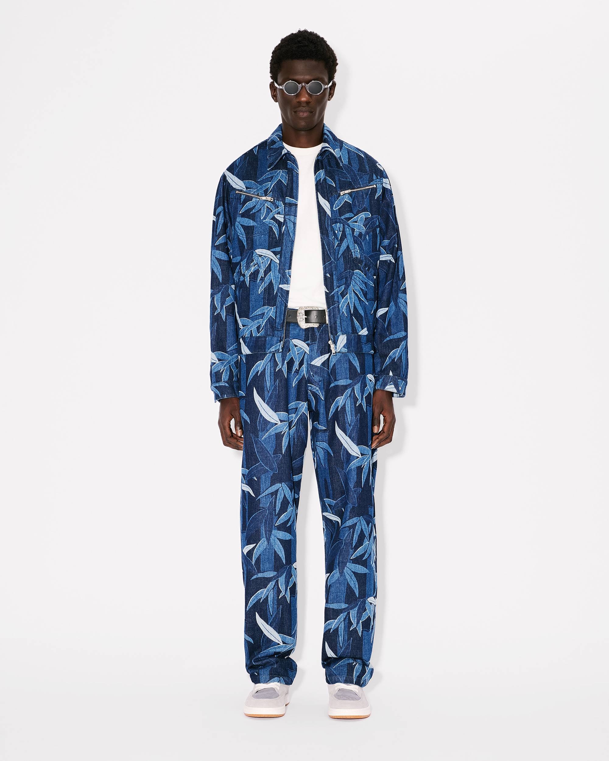 KENZO Chiku-rin camo' zipped trucker jacket in japanese denim - 3