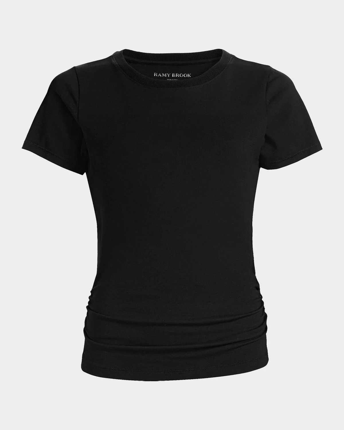 Kate Ruched Cotton-Blend T-Shirt - 1