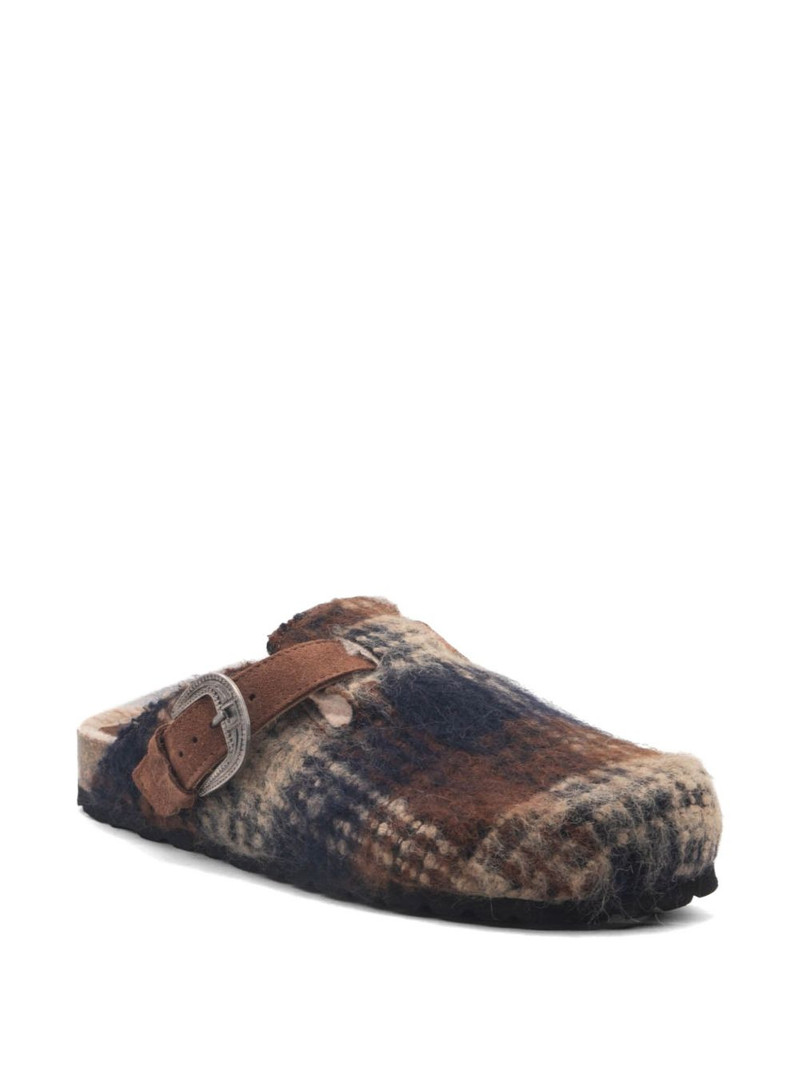 Faliero Sarti patterned buckle strap sandals outlook