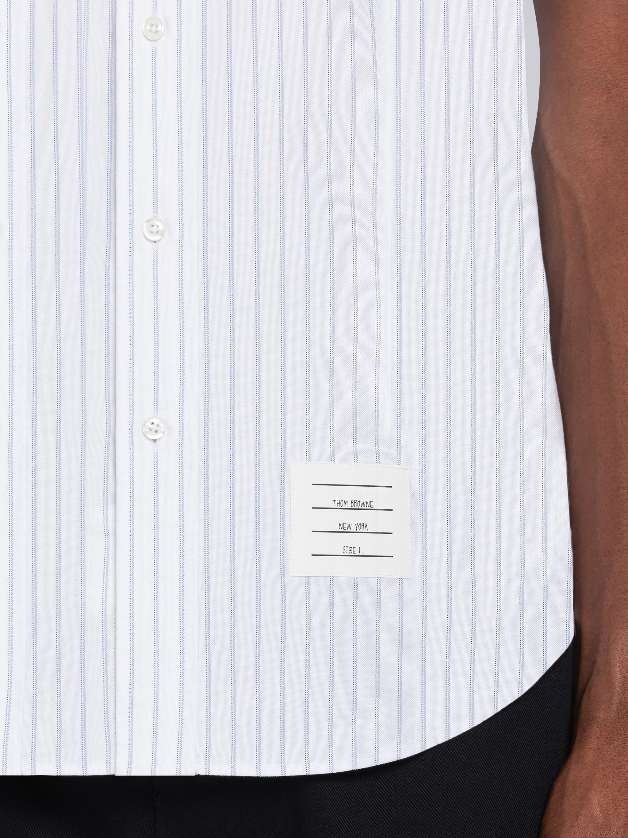 Shadow Pinstripe Oxford Short Sleeve Shirt - 6