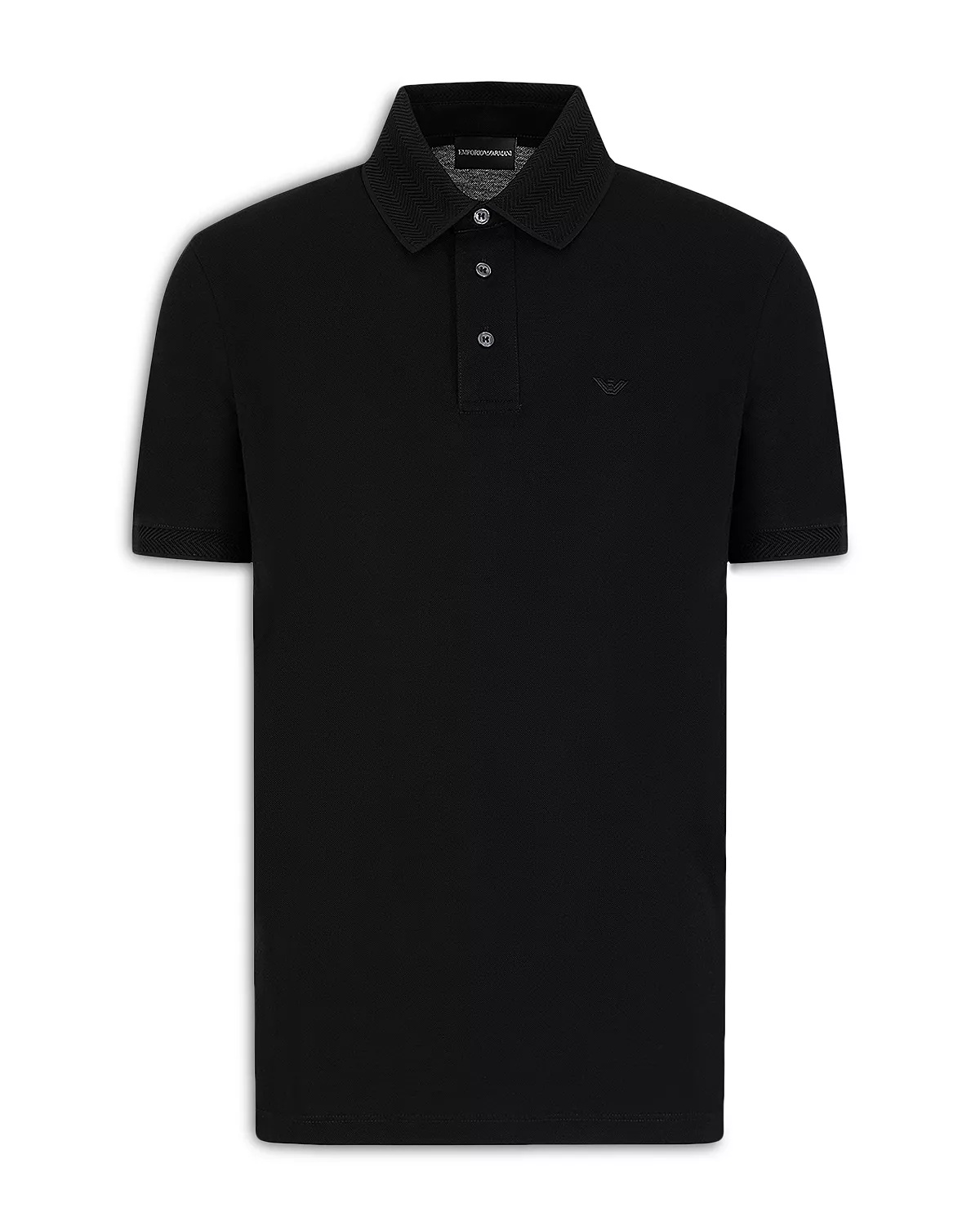 Mercerized Cotton Piqué Chevron Trimmed Regular Fit Polo Shirt - 5