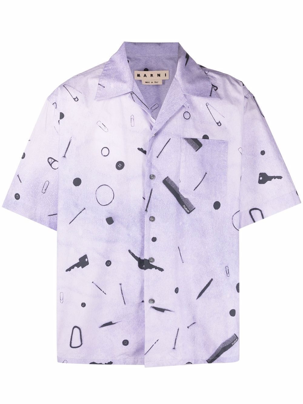 graphic-print short-sleeve shirt - 1