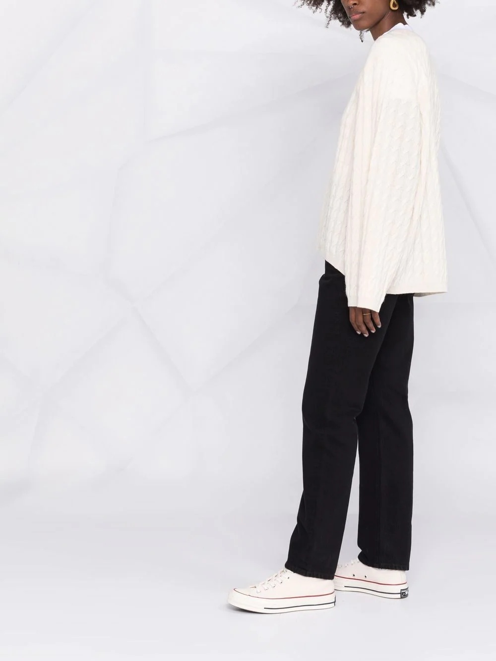 cable-knit cashmere jumper - 4