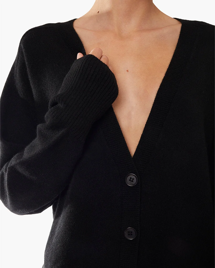 Cashmere V Neck Cardigan - 1