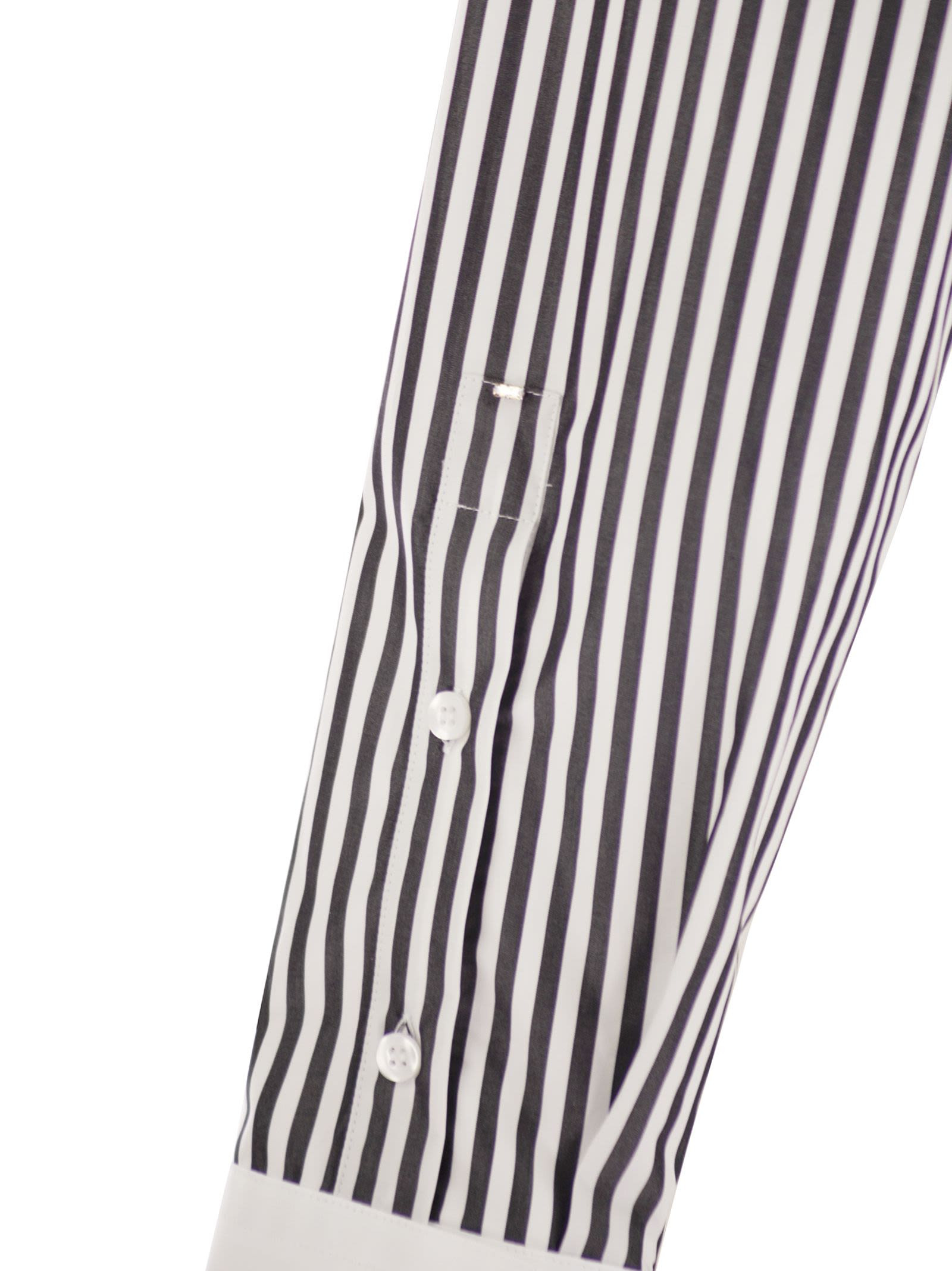 Sportmax Women Abano - Striped Poplin Crop Shirt - 4