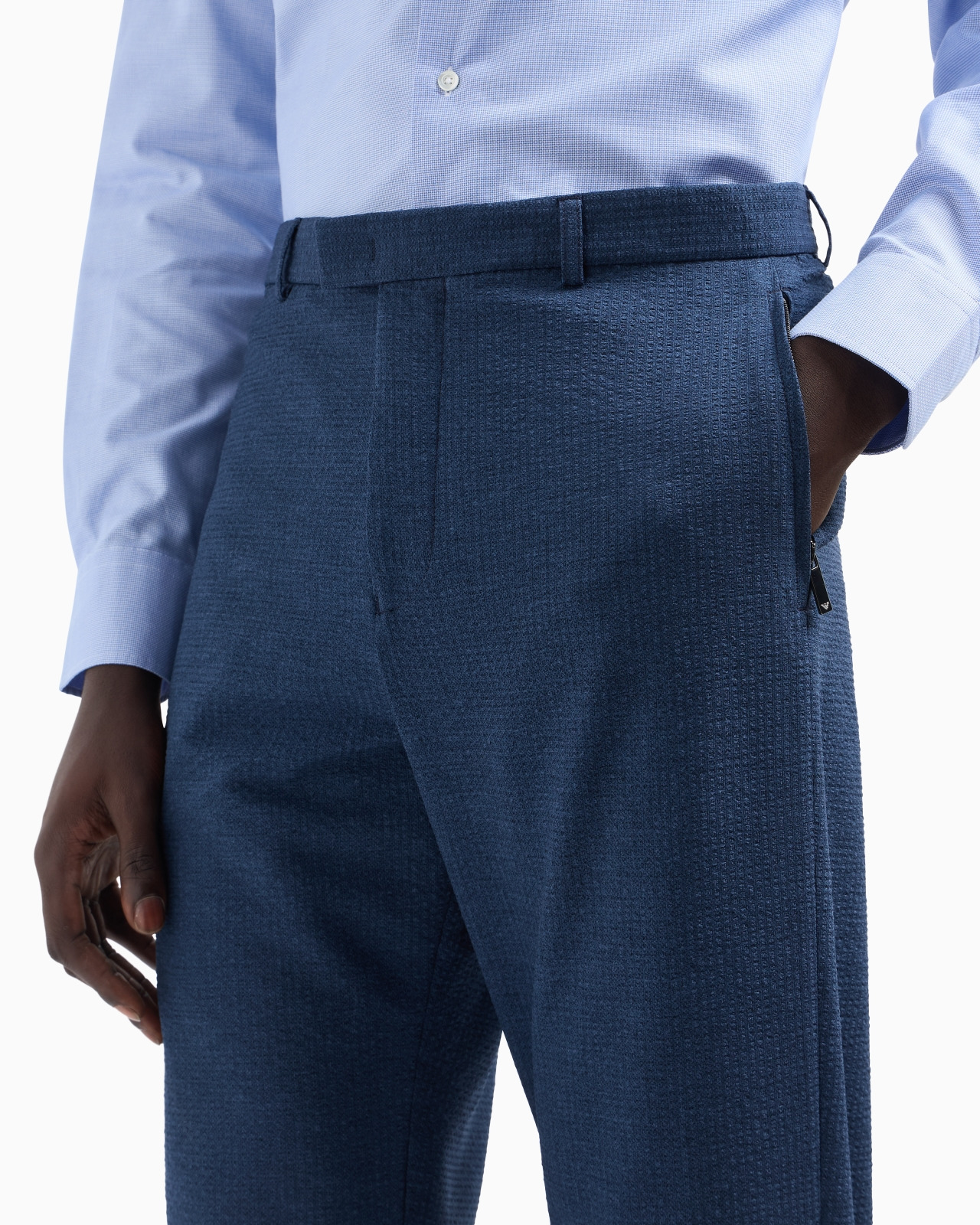 Armure cotton shirt with all-over micro-pattern - 6