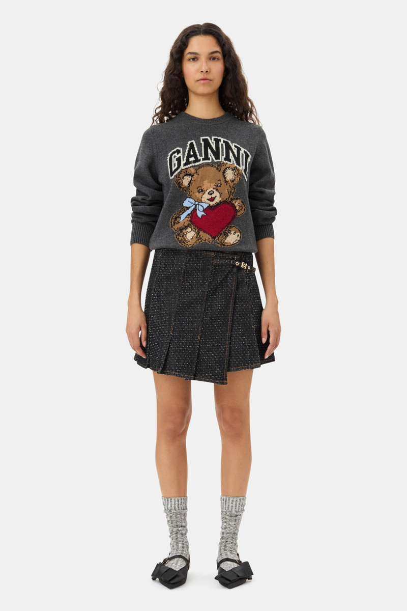 DARK GREY GRAPHIC BEAR SWEATER 3